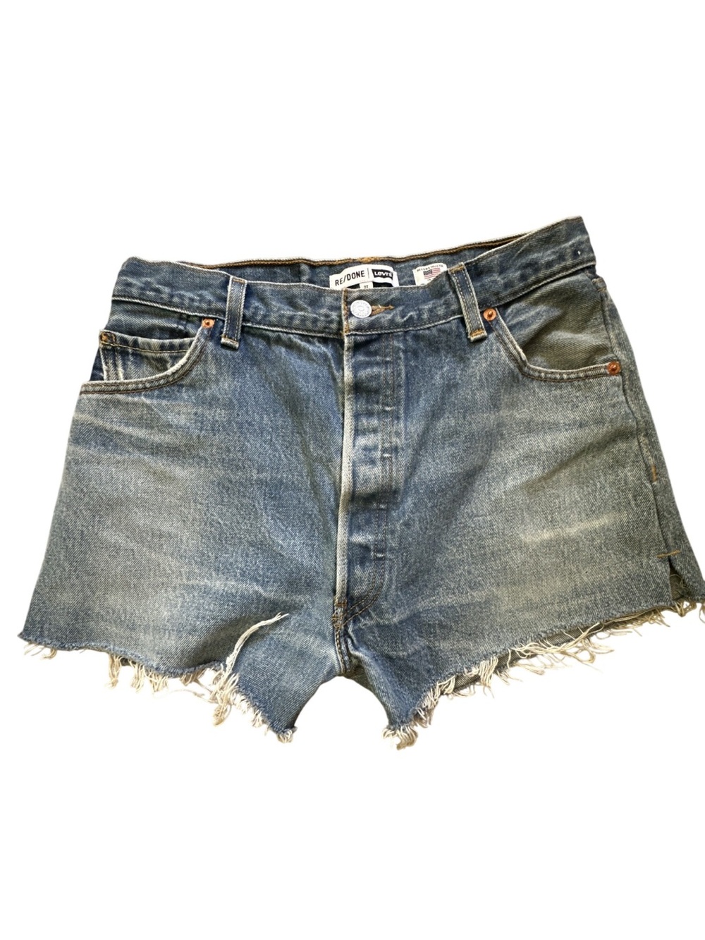 Re/Done Vintage Levi’s Cutoff High-Rise Denim Shorts